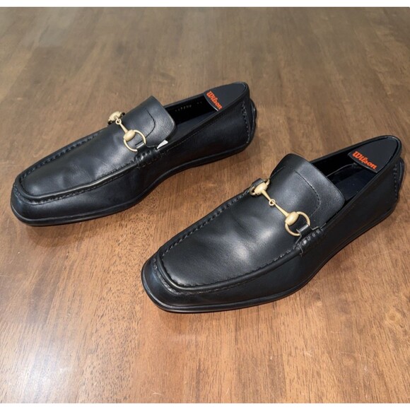 Gucci Jordaan Loafer Horsebit Driver Black Leather Mens 11D Made Italy Authentic main image 11